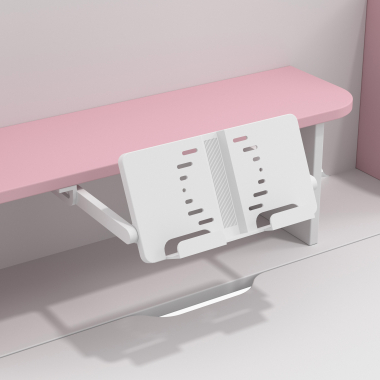 youth desk table white pink ergokid 16
