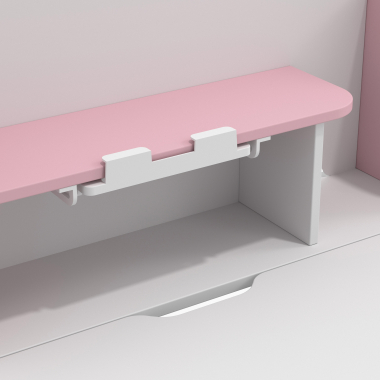 youth desk table white pink ergokid 15