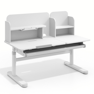 youth desk table white grey ergokid 1