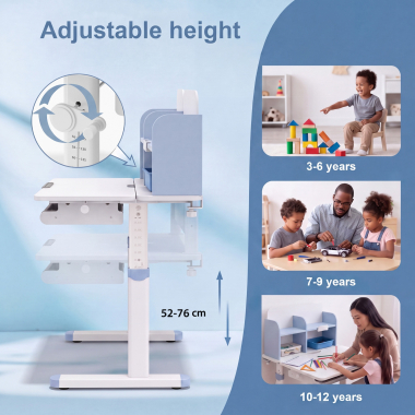 youth desk table white blue ergokid 5