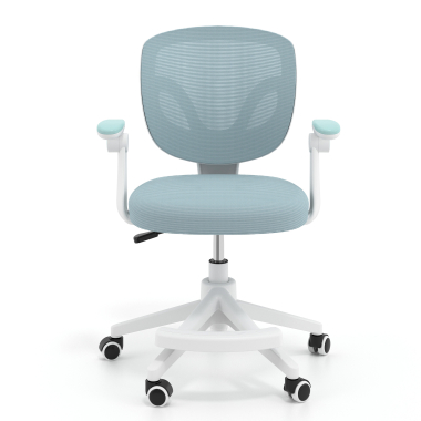 junior chair blue kiddo fabric flip up armrests extendable footrest 3