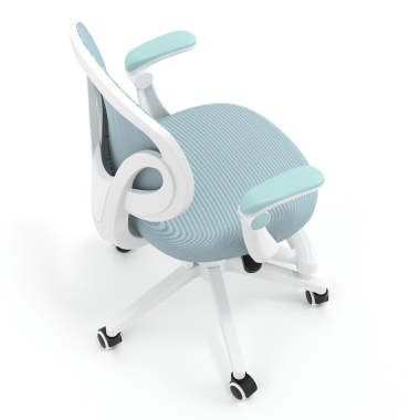 junior chair blue kiddo fabric flip up armrests extendable footrest 7