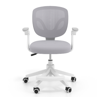 junior chair gray kiddo fabric flip up armrests extendable footrest 3