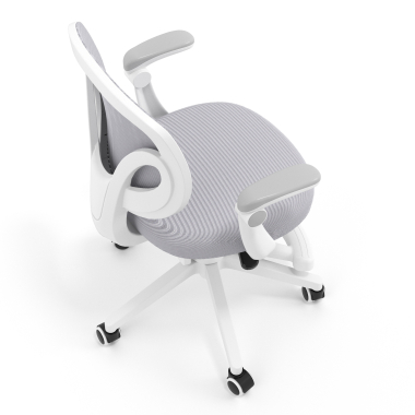junior chair gray kiddo fabric flip up armrests extendable footrest 7