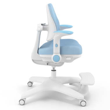 junior chair blue ergoduo fabric 2d adjustable armrests extendable footrest 4