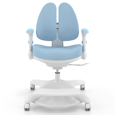 junior chair blue ergoduo fabric 2d adjustable armrests extendable footrest 3
