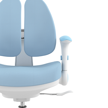 junior chair blue ergoduo fabric 2d adjustable armrests extendable footrest 5