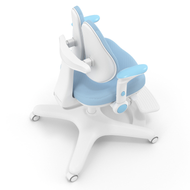 junior chair blue ergoduo fabric 2d adjustable armrests extendable footrest 7