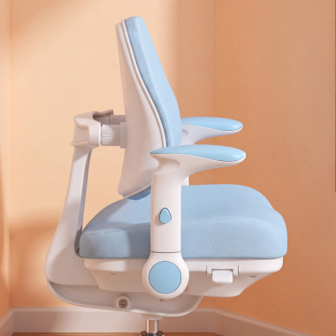 junior chair blue ergoduo fabric 2d adjustable armrests extendable footrest 9
