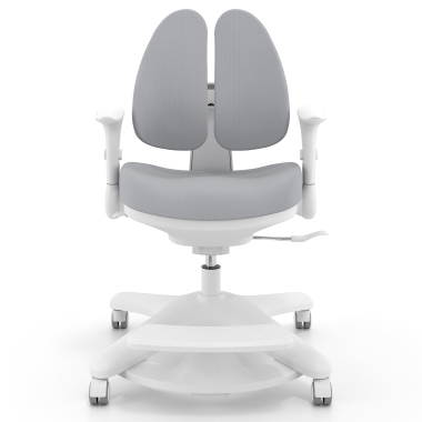 junior chair gray ergoduo fabric 2d adjustable armrests extendable footrest 3