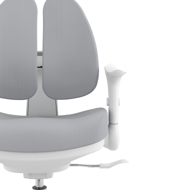 junior chair gray ergoduo fabric 2d adjustable armrests extendable footrest 5