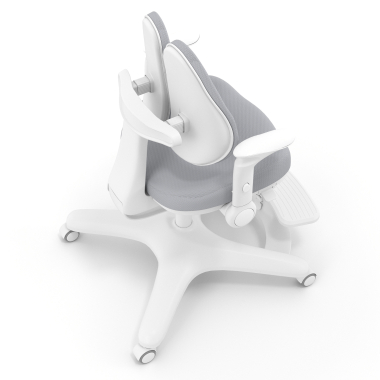 junior chair gray ergoduo fabric 2d adjustable armrests extendable footrest 7