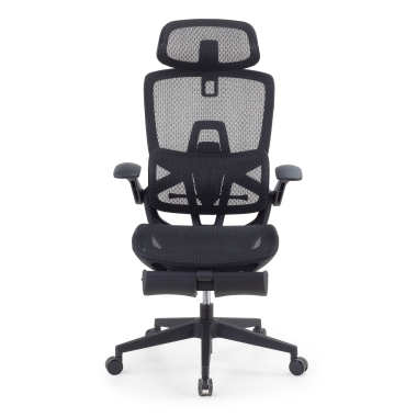 ergonomic chair black halo z3 mesh 4d adjustable armrests lumbar support headrest extendable footrest 3