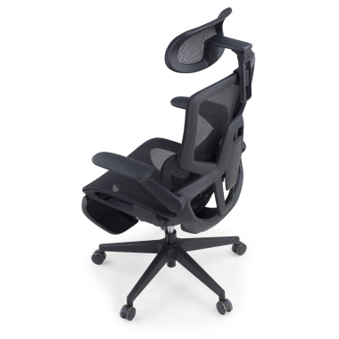 ergonomic chair black halo z3 mesh 4d adjustable armrests lumbar support headrest extendable footrest 14