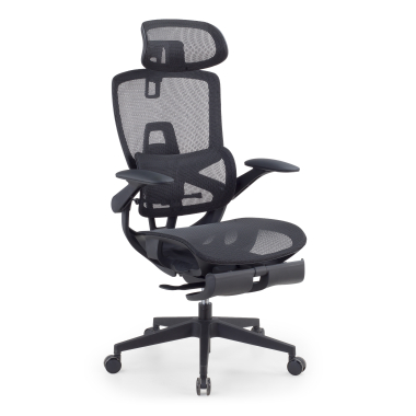 ergonomic chair black halo z3 mesh 4d adjustable armrests lumbar support headrest extendable footrest 1