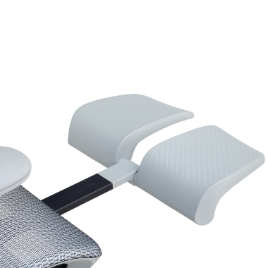 ergonomic chair white grey halo z3 mesh 4d adjustable armrests lumbar support headrest extendable footrest 13