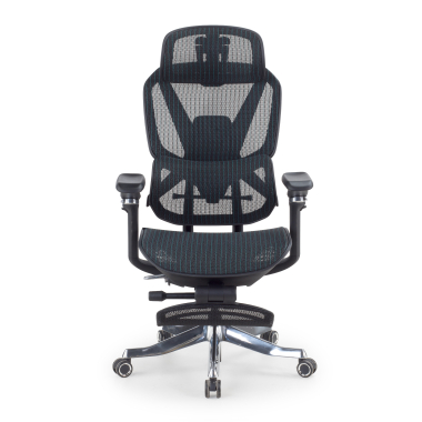ergonomic chair black glide ultra mesh 5d adjustable armrests lumbar support headrest extendable footrest 3