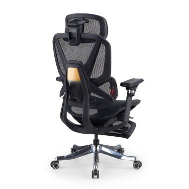 ergonomic chair black glide ultra mesh 5d adjustable armrests lumbar support headrest extendable footrest 10