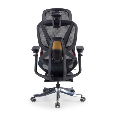 ergonomic chair black glide ultra mesh 5d adjustable armrests lumbar support headrest extendable footrest 5