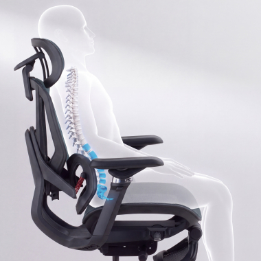ergonomic chair black glide ultra mesh 5d adjustable armrests lumbar support headrest extendable footrest 9