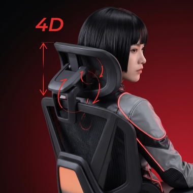 ergonomic chair black glide ultra mesh 5d adjustable armrests lumbar support headrest extendable footrest 11