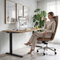 Office desk with cable...