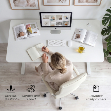 office desk white warm white white frame 4