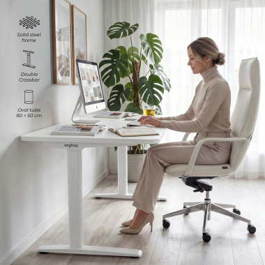 office desk white flax oak white frame 6
