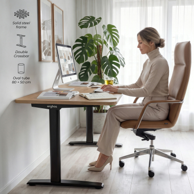 office desk black pure black white frame 6