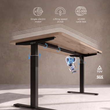 height adjustable desk black pure black erghos go 4