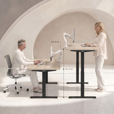 height adjustable desk black pure black erghos go 6