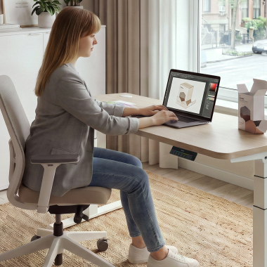 height adjustable desk white pure black erghos pro 3