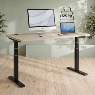 height adjustable desk black warm white erghos pro 6
