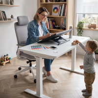 Office desk Nexo Line, excellent stability, rectangular columns