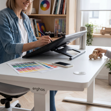 office desk white warm white white frame 5