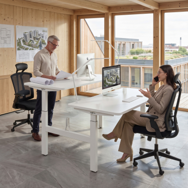 height adjustable desk white warm white erghos go 2