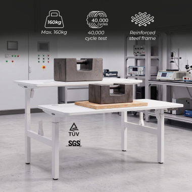height adjustable desk white warm white erghos go 7