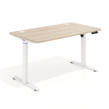 height adjustable desk white flax oak erghos go 1