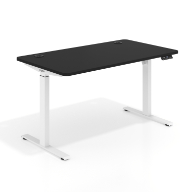 height adjustable desk white pure black erghos go 1