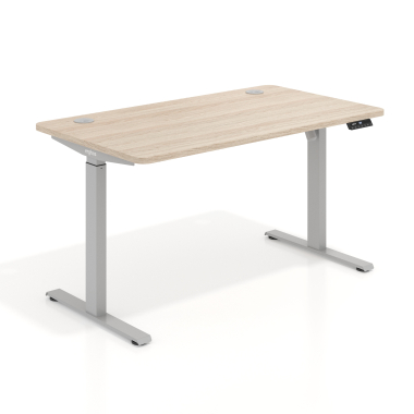 height adjustable desk aluminio flax oak erghos go 1