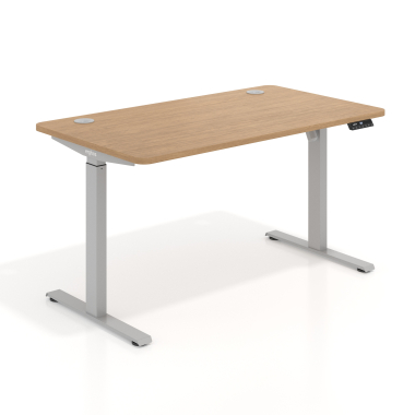 height adjustable desk aluminio red oak erghos go 1