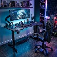 Height-adjustable gaming desk Stratos Pro, with dual motors and RGB lighting
