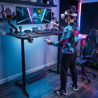 gaming desk black stratos pro 15