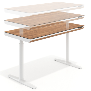 height adjustable desk white light walnut nolan 4