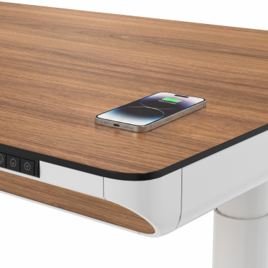 height adjustable desk white light walnut nolan 12