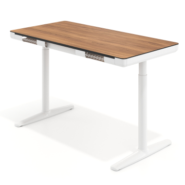 height adjustable desk white light walnut nolan 9