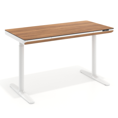 height adjustable desk white light walnut nolan 1