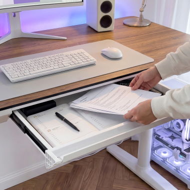 height adjustable desk white light walnut nolan 17
