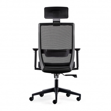 swivel chair black with headrest mesh movable armrests lumbar support headrest 7