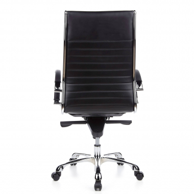office chair black faux leather synthetic leather fixed armrests 6